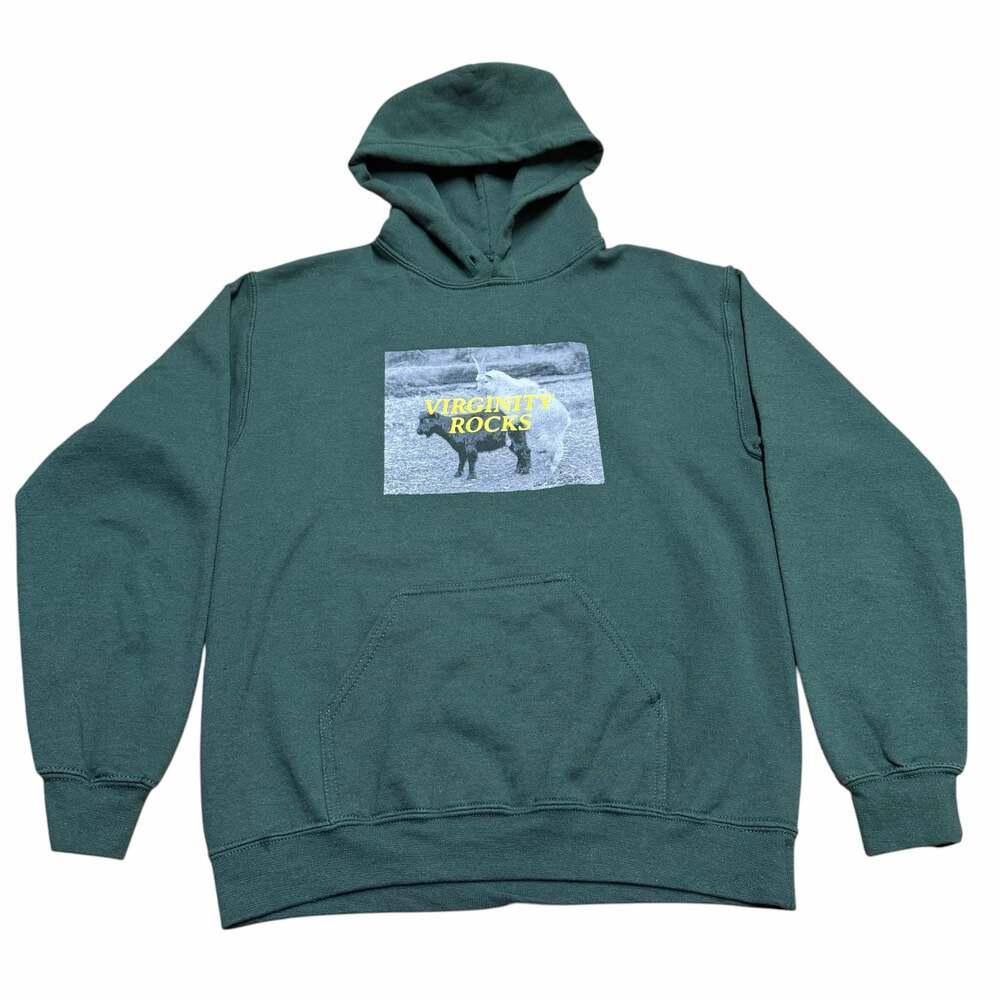 Danny Duncan Virginity Rocks Goat Graphic Pullover Hoodie - Forest Green